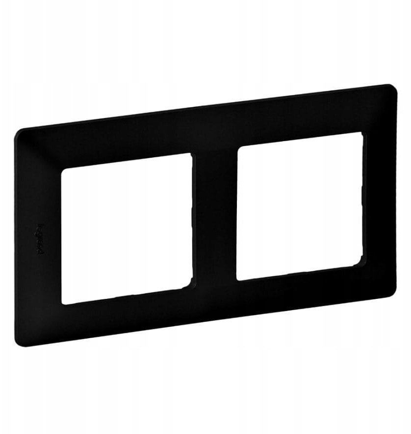 Legrand czarna podwójna ramka 754252