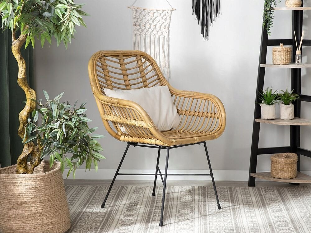 Beliani Krzesło rattanowe naturalne CANORA!