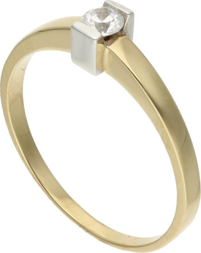 Rosanto Ciekawy złoty pierścionek z cyrkonią roz. 18 585 14k