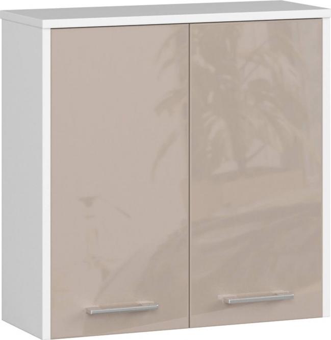Fabryka Mebli Akord Szafka wisząca W 60 cm FIN 2D - biała-cappuccino połysk