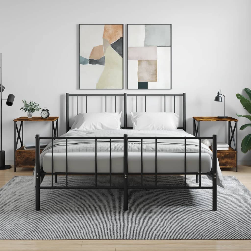 vidaXL Stoliki nocne, 2 szt., przydymiony dąb, 50x41x65 cm