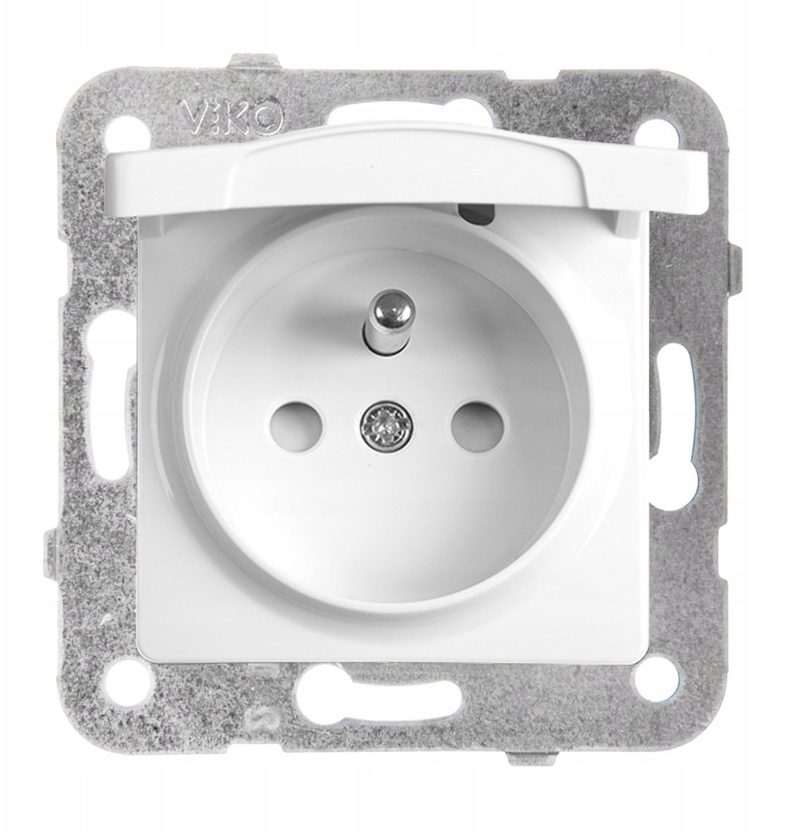 Panasonic Gniazdo pojedyncze z/u z przesłonami z klapką biały 91440070