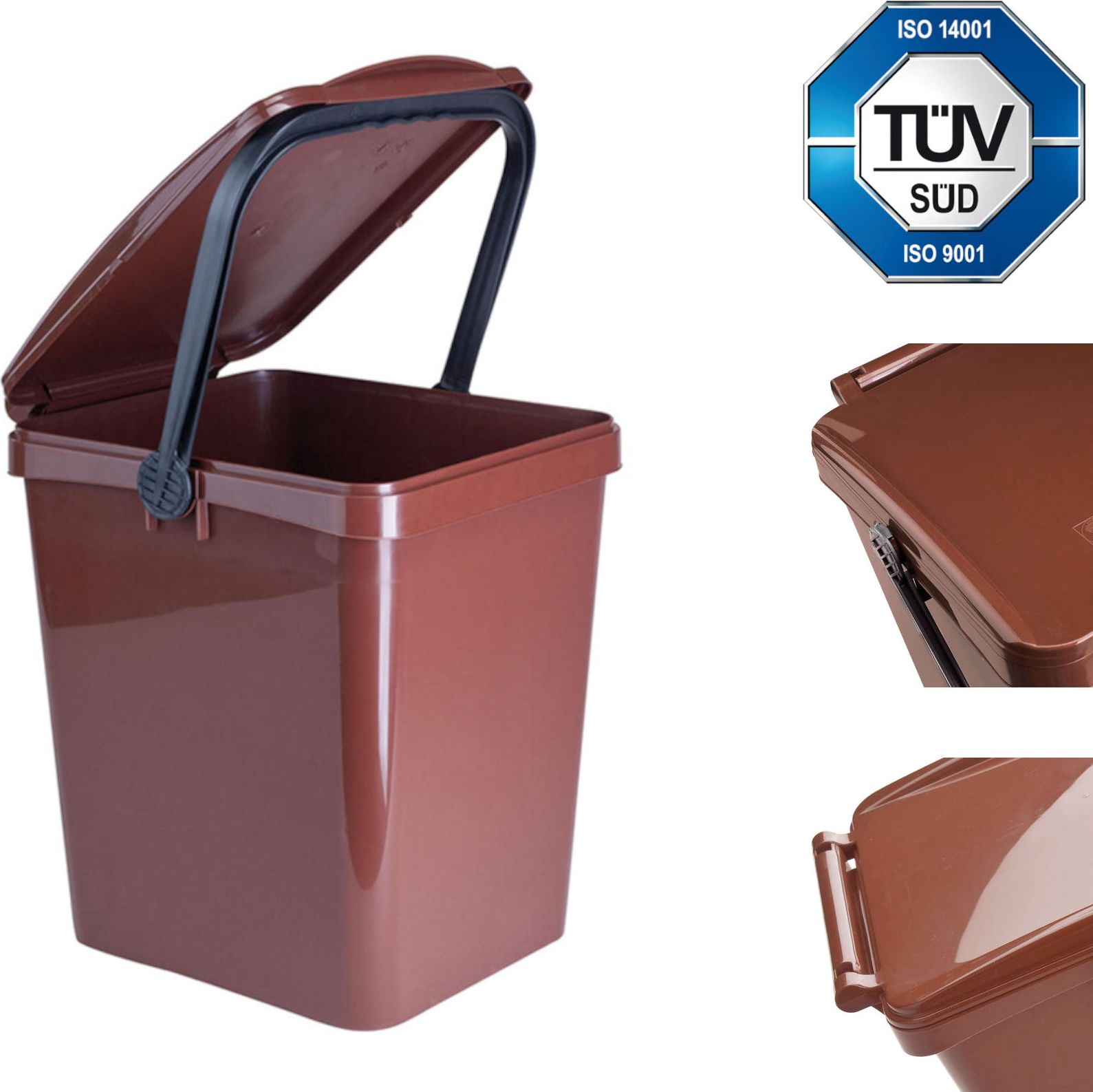 Kosz na śmieci Sartori do segregacji brązowy (4649-5)