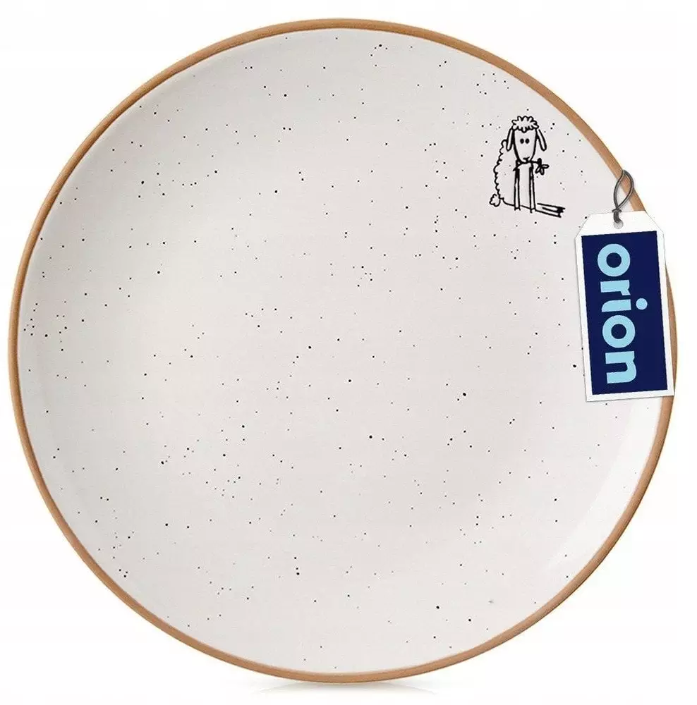 Talerz deserowy ceramiczny beżowy 20 cm