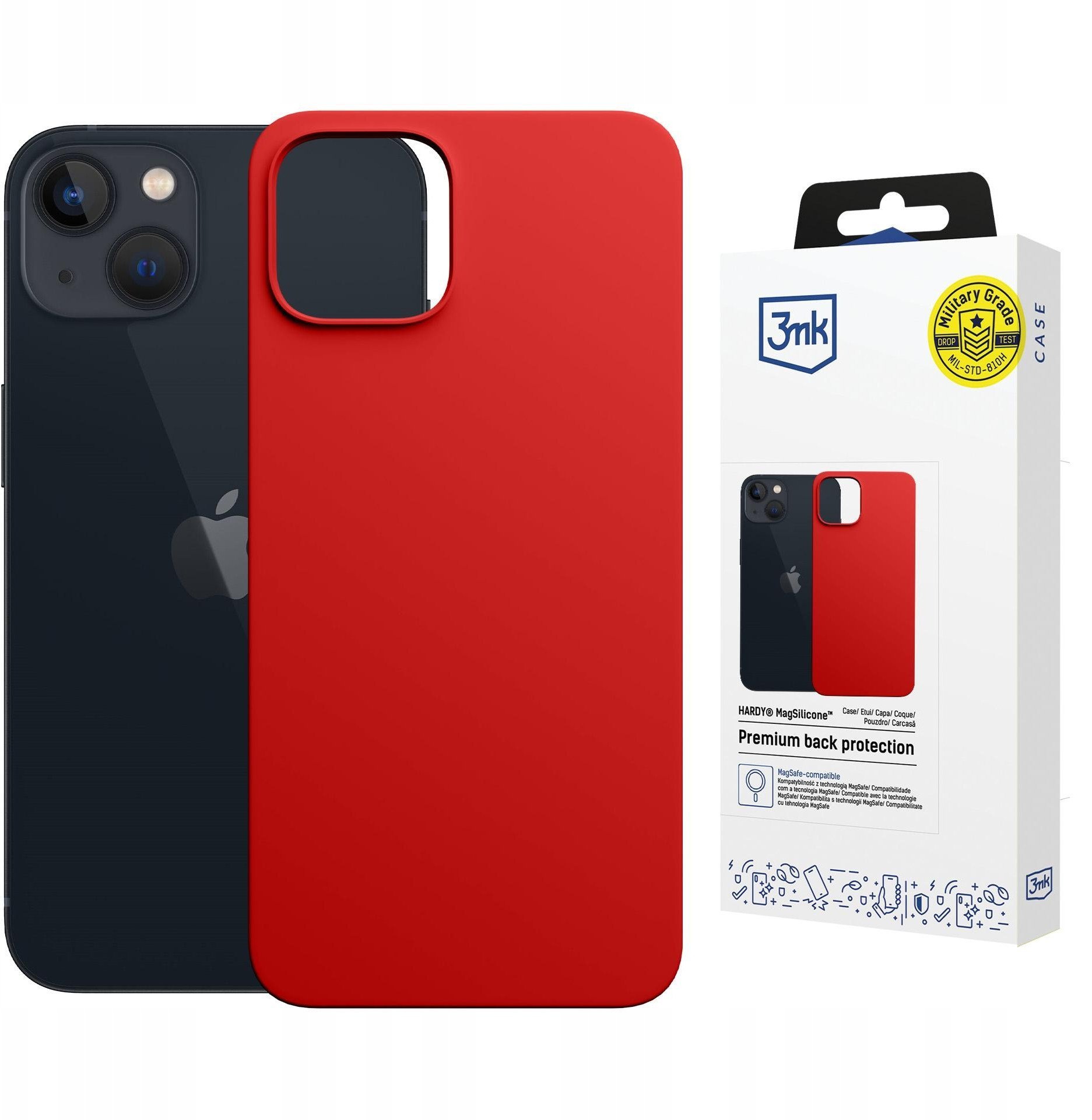 Etui 3MK Hardy MagSilicone do Apple iPhone 14 Plus czerwony