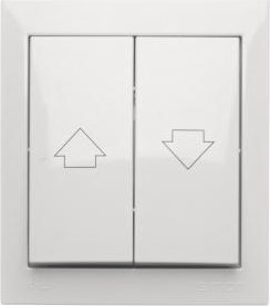 Kontakt-Simon Simon Aquaclick Przycisk żaluzjowy 10 AX, 250 V biały ACZ1/11