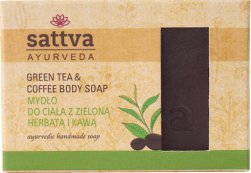Sattva MYDŁO W KOSTCE DO CIAŁA ZIELONA HERBATA I KAWA 125 g SATTVA