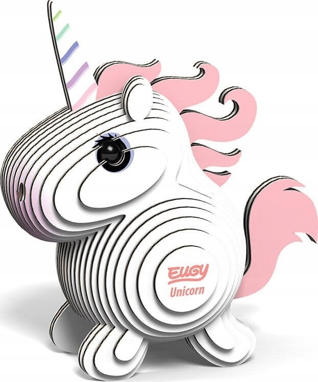 Teka Jednorożec Różowy Eugy. Eko Układanka 3D