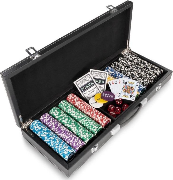 Tuin Zestaw pokerowy Texas Holdem Black Jack 500 żetonów
