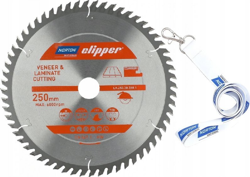 Norton Clipper Tarcza pilarska widiowa LA.250.30.Z60.1