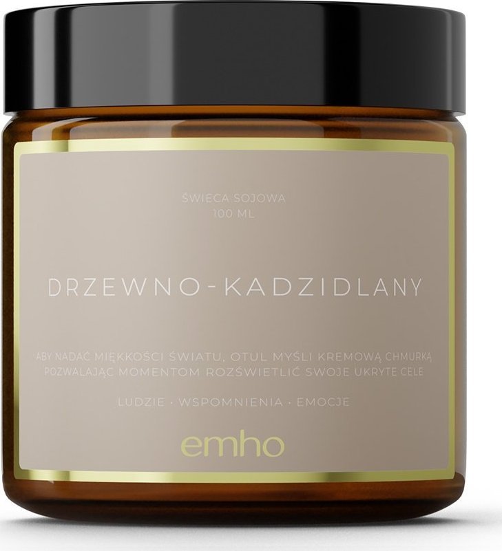 Emho Świeca sojowa zapachowa DRZEWNO-KADZIDLANY