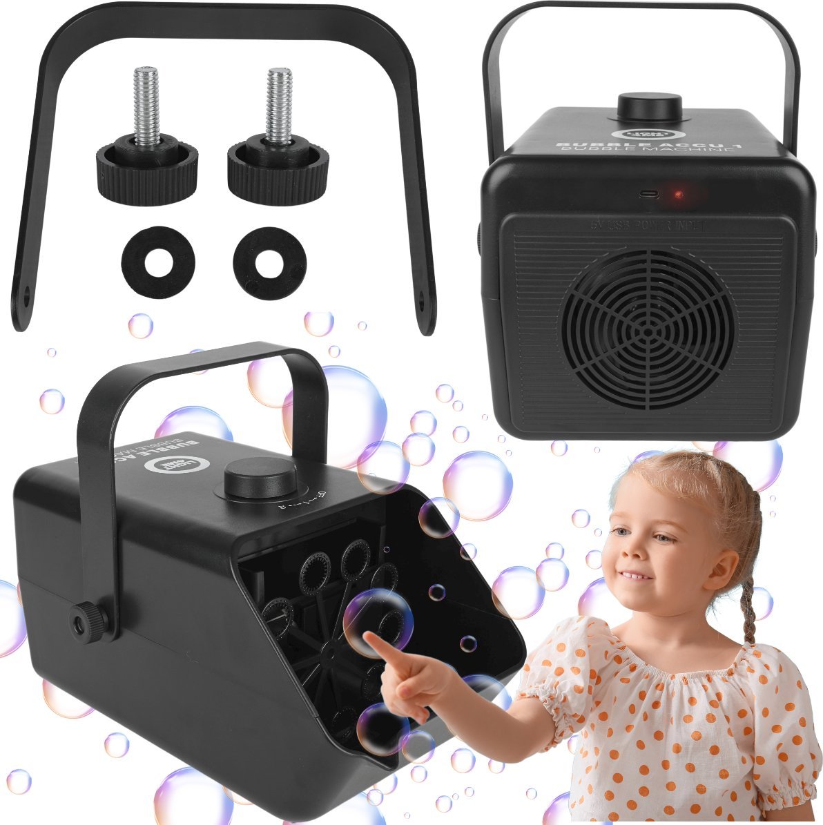 LIGHT4ME BUBBLE ACCU 1 akumulatorowa wytwornica baniek mydlanych 5000 mAh USB-C 10W