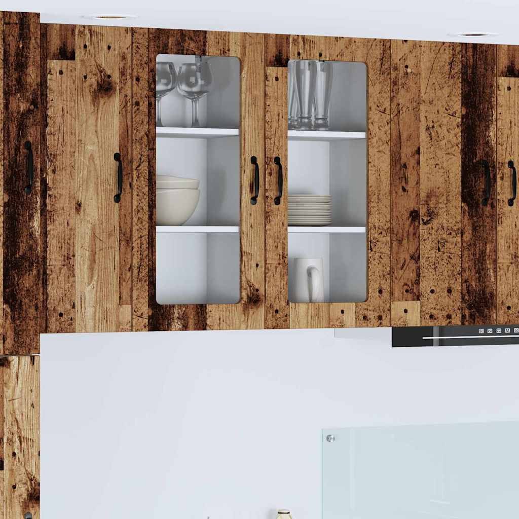 vidaXL Szafka kuchenna wisząca 2 pcs Stare drewno 40 x 31 x 80 cm