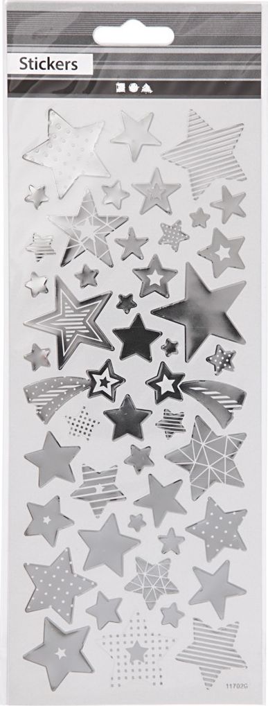 Creativ Company Naklejki metaliczne Srebrne Gwiazdki
