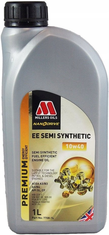 7708-1L MILLERS OILS EE SEMI SYNTHETIC 10W40 1L