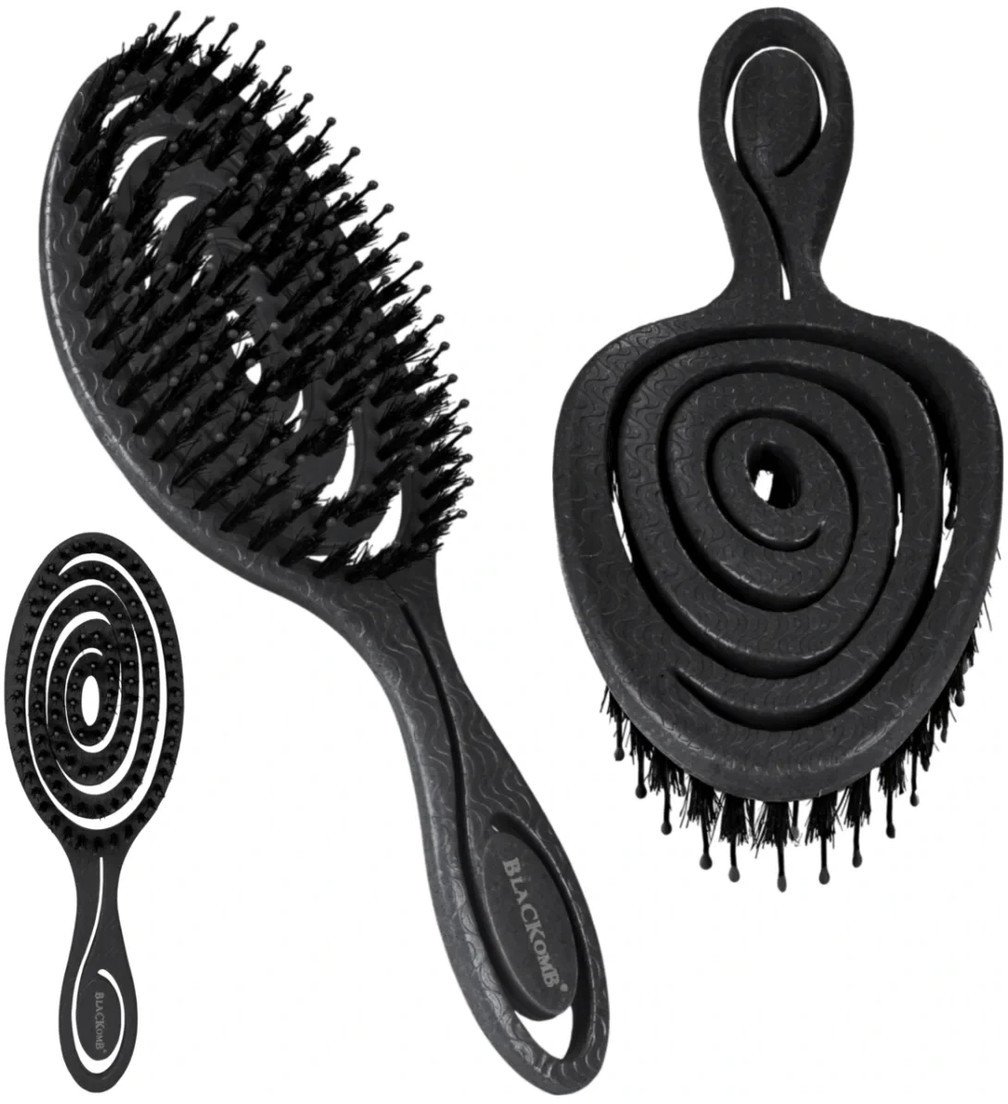BlacKomb Szczotka Do Rozczesywania Włosów Z Naturalnym Włosiem Z Dzika