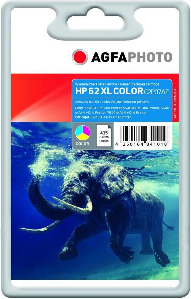 Tusz AgfaPhoto Tusz AGFC2P07AE / HP No. 62 XL (Color)
