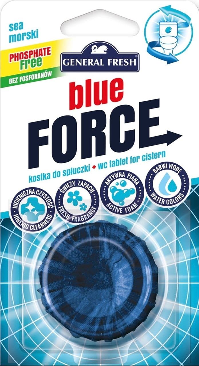 General Fresh Kostka do spłuczki WC Blue Morska 40 g