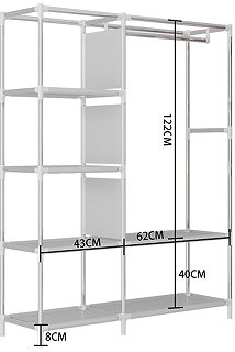 Szafa materiałowa tekstylna na ubrania składana 105x170x45 garderoba regał