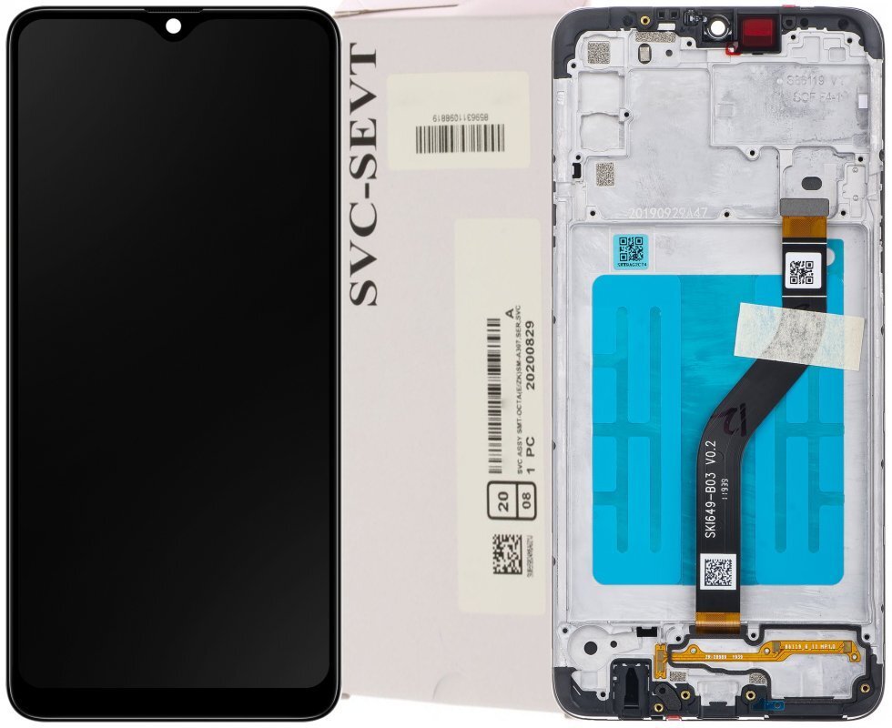 Oryginalny wyświetlacz Samsung A20s SERVICEPACK