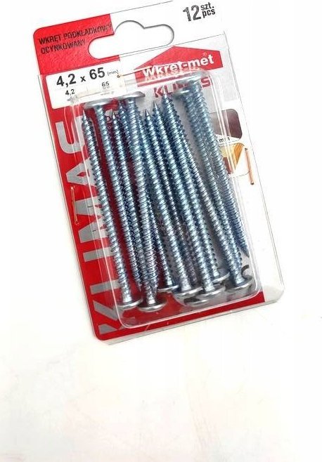 Wkręt-met BLI WKR.PODKŁADKOWEGO OCYNK. 4,2X65 kod: