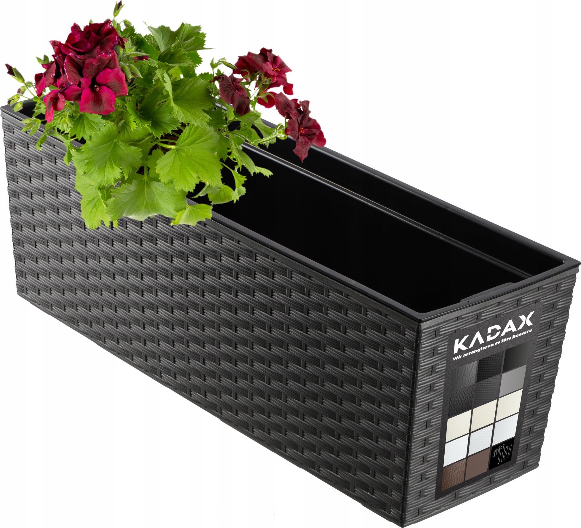 Kadax DONICZKA SKRZYNKA BALKONOWA + WKŁAD 19x56cm GRAFIT