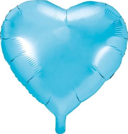 Party Deco Balon foliowy serce, błękitny, 45cm uniwersalny
