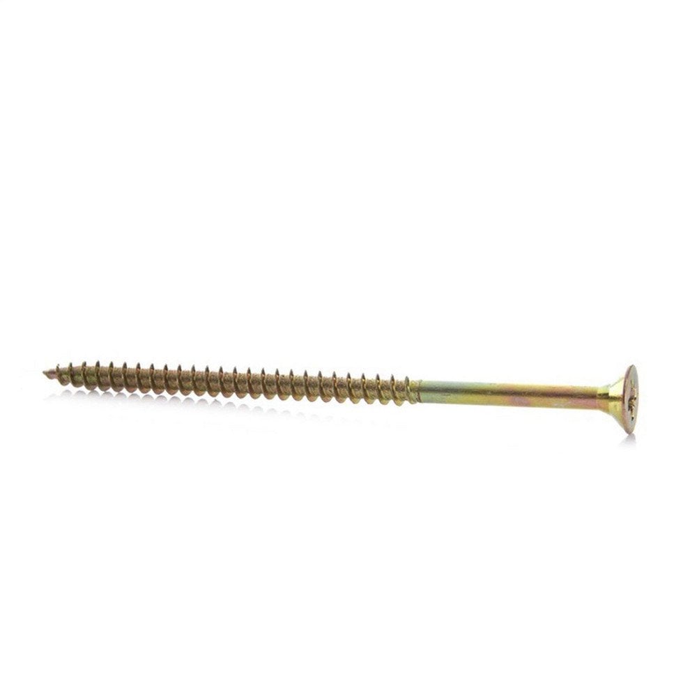 CHIPBOARD SCREW 6.0X110/66 YELLOWZP(100)