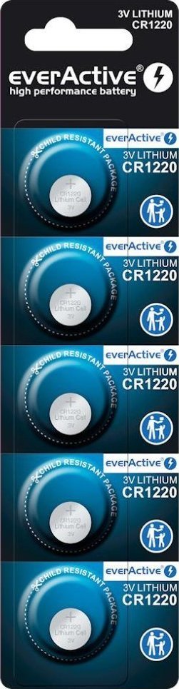 EverActive Baterie litowe mini CR1220 blister 5 sztuk