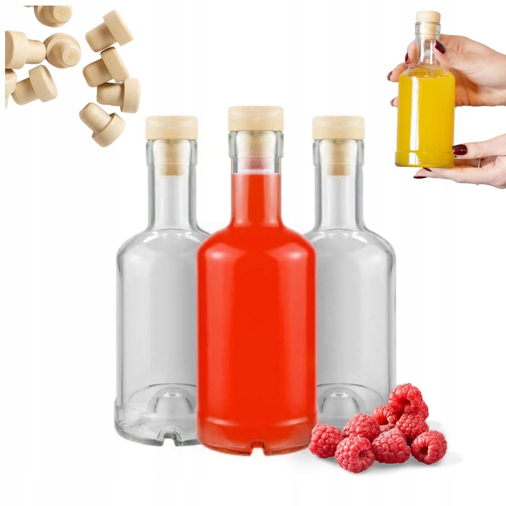 Bimberek 50x Butelki Szklana Tadek 250ml Na Nalewki Alkohol Likier Sok