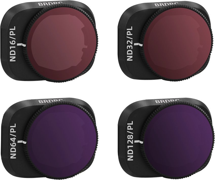 BRDRC FILTRY ND/PL - ND16PL + ND32PL + ND64PL + ND128PL DO DRONA DJI MINI 3 / 3 PRO