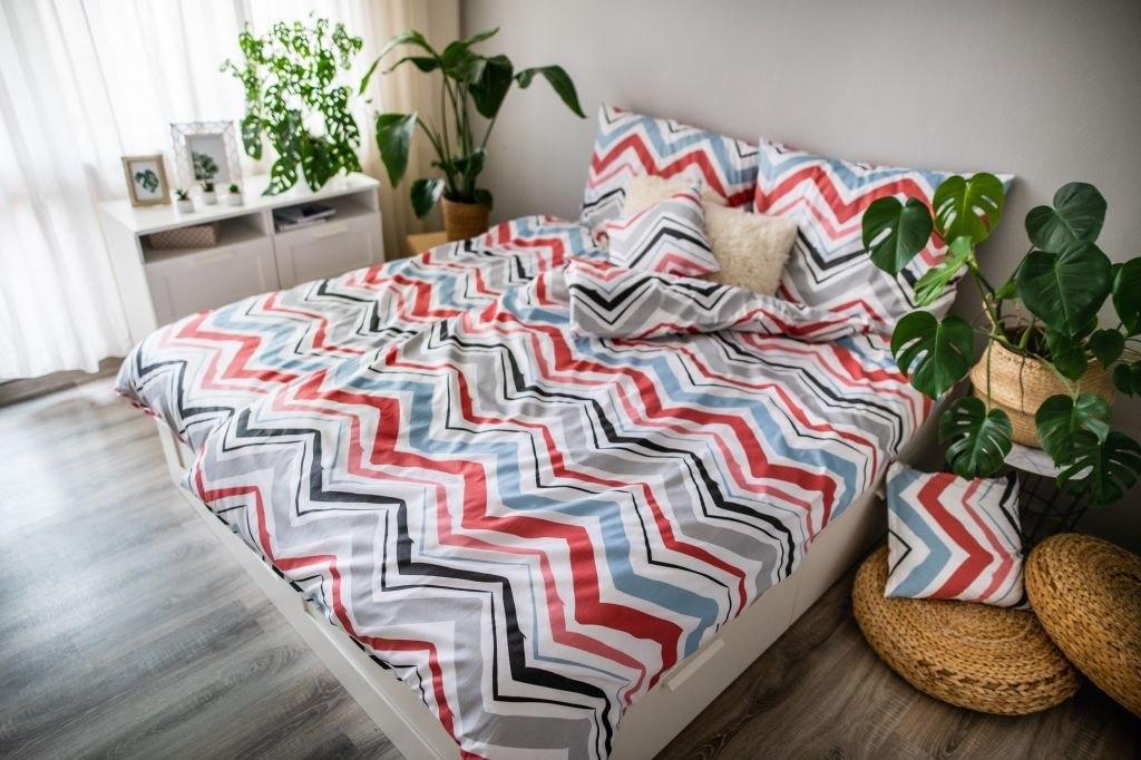 JAHU Pościel EMA Marina - satyna bawełniana, 3-częściowa