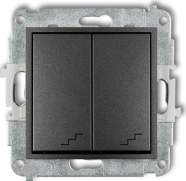 Karlik Mini Łącznik podwójny schodowy grafitowy (11MWP-33)