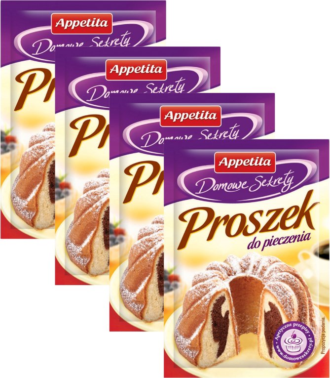 Appetita Domowe Sekrety Proszek do pieczenia 15 g x 4 sztuki