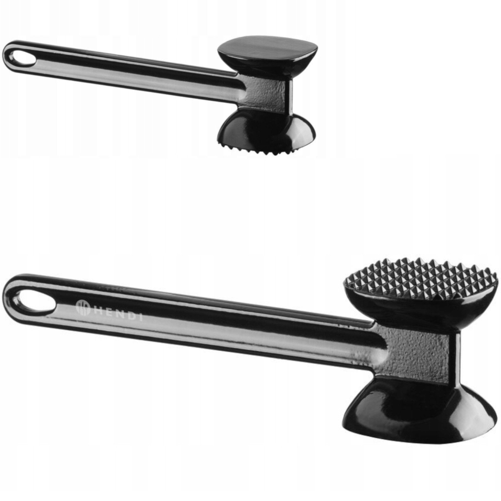 Tłuczek do mięsa dwustronny aluminiowy 255 x 65 x 70 mm - czarny Tłuczek do mięsa dwustronny aluminiowy 255 x 65 x 70 mm - czarny