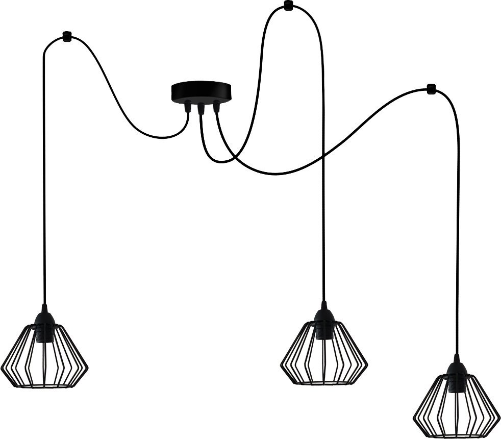 Lampa wisząca Solar SFERA Lampa loft diament 3 płomienna pająk