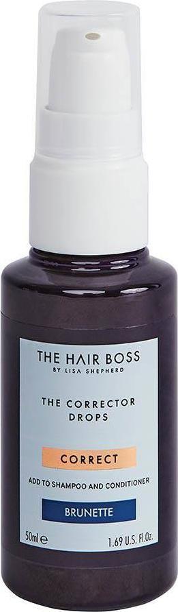 The Hair Boss THE HAIR BOSS_By Lisa Shepherd The Corrector Drops kropelki korygujące kolor do włosów ciemnych Brunette 50ml