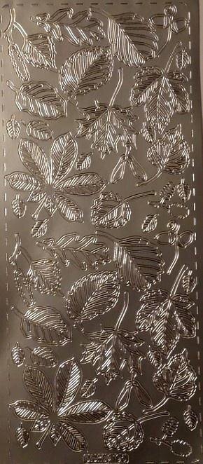 Stiker ażurowy 10x23cm srebrny