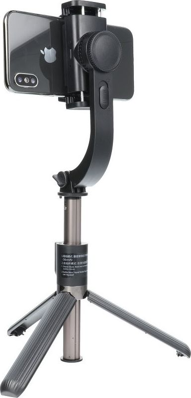 Selfie stick Partner Tele.com Zestaw / uchwyt selfie z pilotem na bluetooth triopod GIMBAL stabilizator czarny SSTR-L08