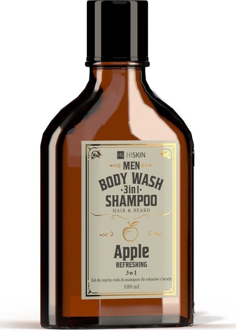 HiSkin HISKIN Men Whisky Żel do mycia ciała i szampon do włosów i brody 3w1 - Apple 100 ml (mini)