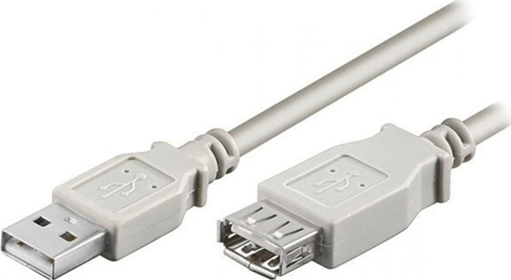 Kabel USB Neutralle USB-A - USB-A 5 m Szary (81924)