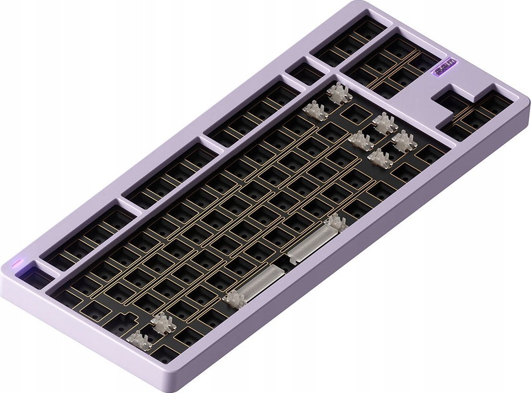 Nuphy - NuPhy Gem80 QMK/VIA Wireless Custom Mechanical Keyboard - Bezprzewodowa Klawiatura Mechaniczna Airy Lilac Brak Brak keycapów