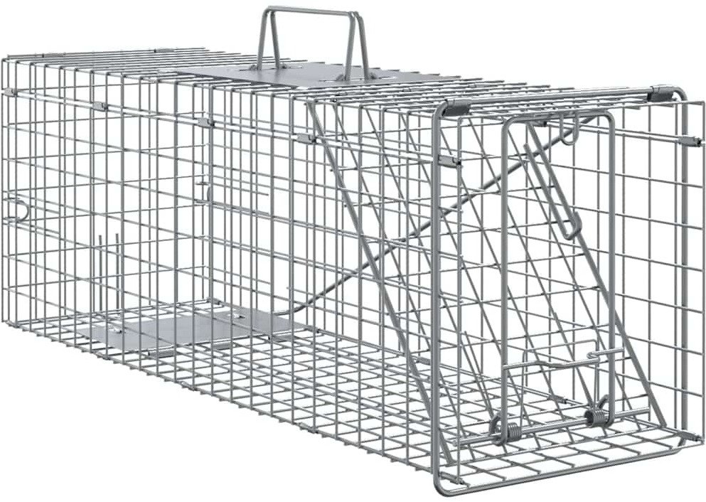vidaXL Pułapka na zwierzęta Antracytowy 61 x 20 x 21.5 cm Stal