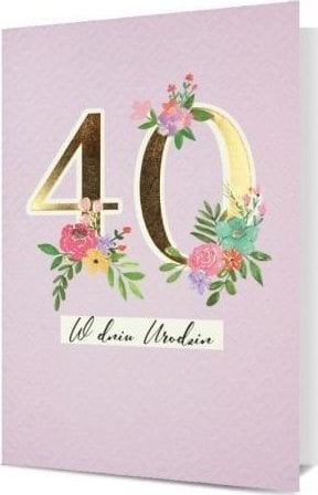 Karnet B6 Urodziny 40