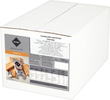 Ciasteczka waniliowe (200szt x 6g) 1,2kg - Rioba pakowane pojedynczo