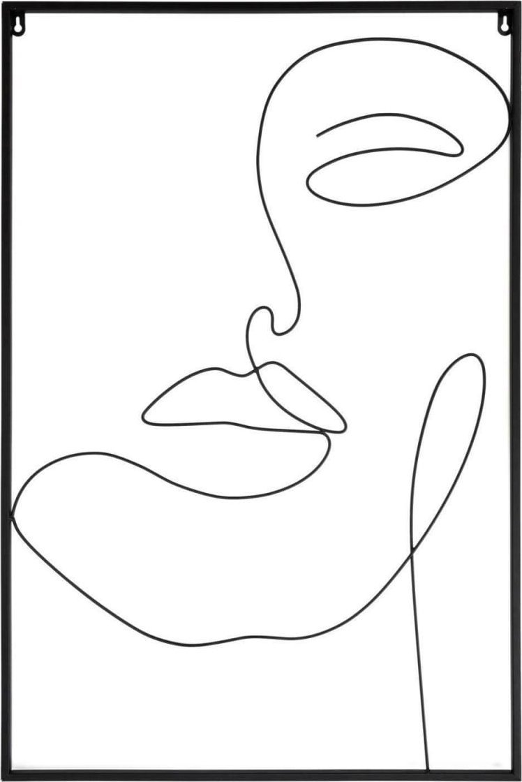 Intesi Obraz metalowy Arty czarny