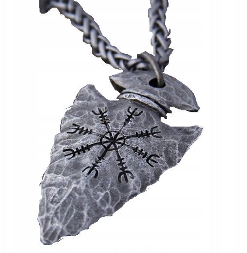 NASZYJNIK GROT Strzał Runy Aegishjalmur WIKING 121