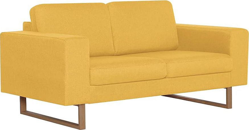 Elior Elegancka dwuosobowa sofa Williams 2X - żółta