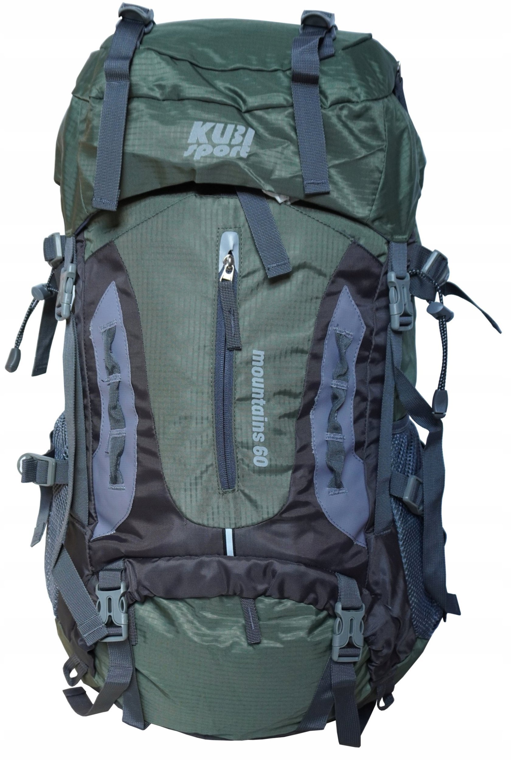Plecak Turystyczny do Wędrówek Damski Męski Zielony Pojemny KUBISPORT 60 L