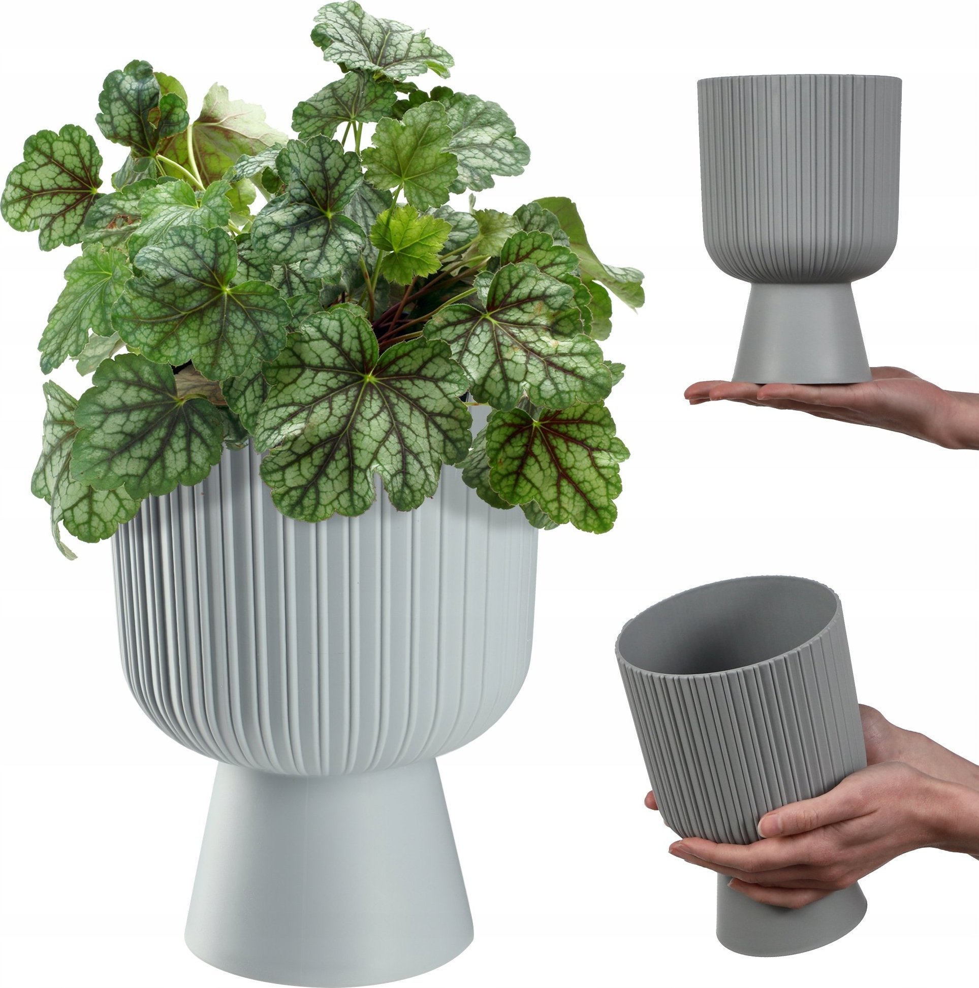 Kadax KADAX Doniczka Osłonka Kwietnik Gazon 14cm Szara